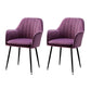 Modern Style Cloth Overturning Armrest Fixed Backrest Metal Arm Chair Violet 2 Piece Set Black Clearhalo 'Accent Chairs' 'accent_chairs' 'Chairs & Seating' 'furn' 'furn_accent_chairs' 'Furniture' 'Living Room Furniture' 5650410