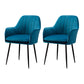 Modern Style Cloth Overturning Armrest Fixed Backrest Metal Arm Chair Blue 2 Piece Set Black Clearhalo 'Accent Chairs' 'accent_chairs' 'Chairs & Seating' 'furn' 'furn_accent_chairs' 'Furniture' 'Living Room Furniture' 5650411