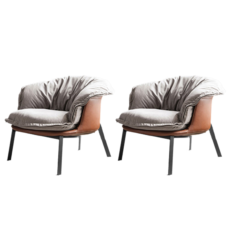 Moderne stijl stoffen armleuning gedempt tegen zwarte tankstoel