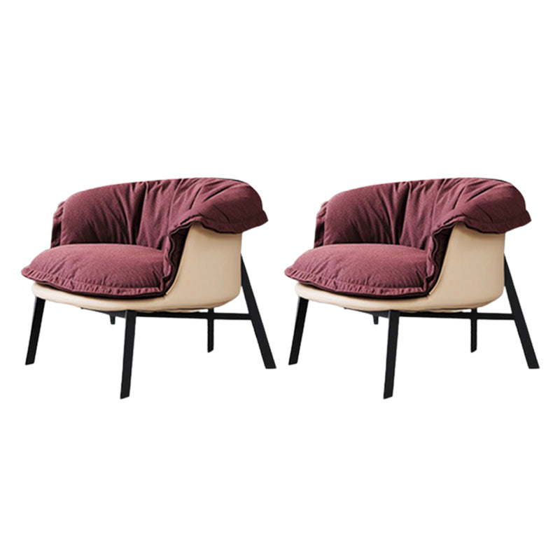 Moderne stijl stoffen armleuning gedempt tegen zwarte tankstoel