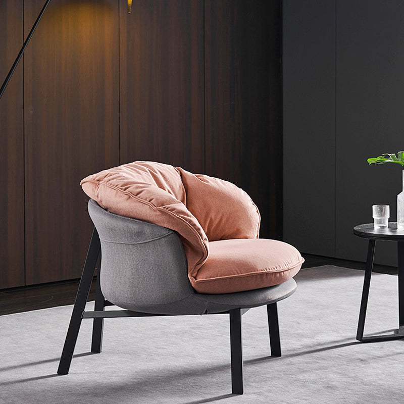 Moderne stijl stoffen armleuning gedempt tegen zwarte tankstoel