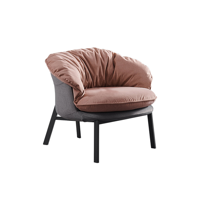 Moderne stijl stoffen armleuning gedempt tegen zwarte tankstoel