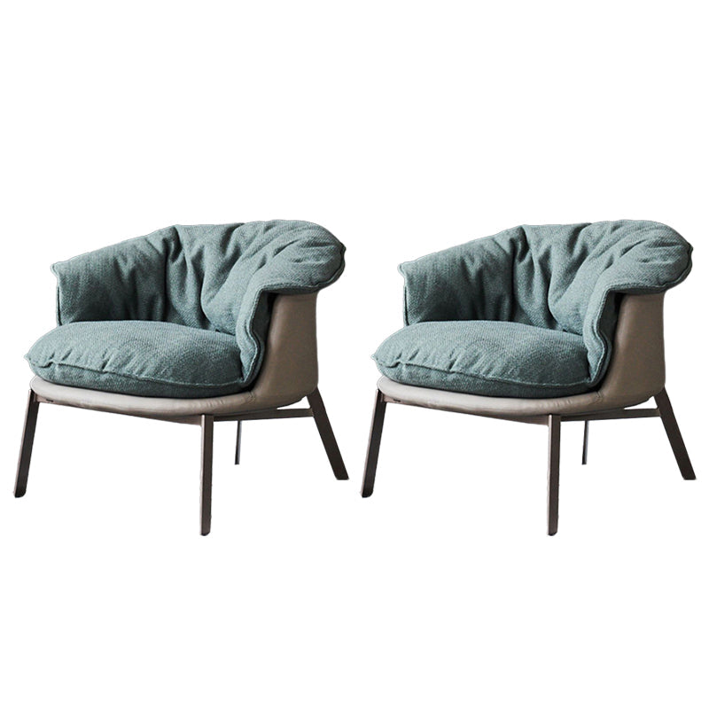 Moderne stijl stoffen armleuning gedempt tegen zwarte tankstoel