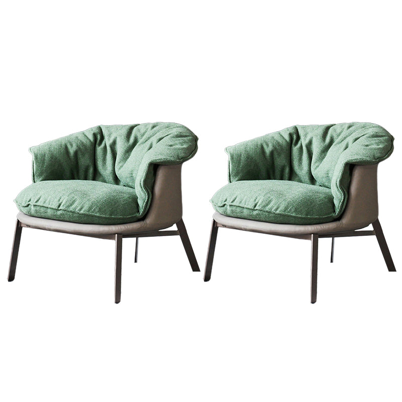 Moderne stijl stoffen armleuning gedempt tegen zwarte tankstoel