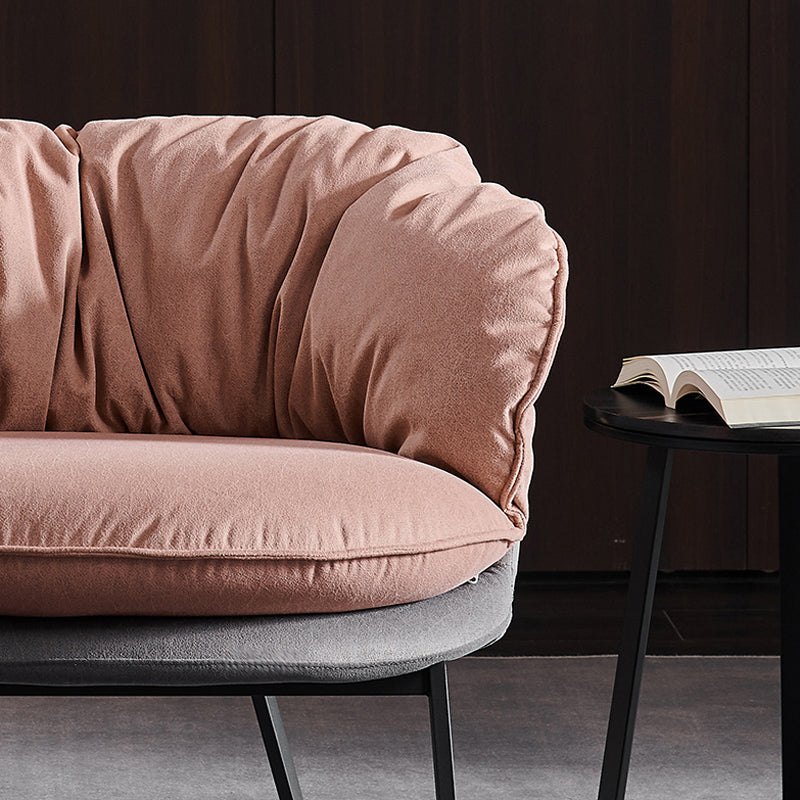 Moderne stijl stoffen armleuning gedempt tegen zwarte tankstoel