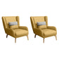 Glam Style Leather Handrail Living Room Replica Leather Wingback Chair Yellow 2 Piece Set Clearhalo 'Accent Chairs' 'accent_chairs' 'Chairs & Seating' 'furn' 'furn_accent_chairs' 'Furniture' 'Living Room Furniture' 5650505