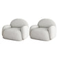 31.50" Wide Scandinavian Style Single Sofa Chair Round Arm Chair White 2 Piece Set Clearhalo 'Accent Chairs' 'accent_chairs' 'Chairs & Seating' 'furn' 'furn_accent_chairs' 'Furniture' 'Living Room Furniture' 5650542