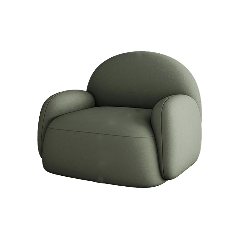 31.50" Wide Scandinavian Style Single Sofa Chair Round Arm Chair Green 1 Piece Clearhalo 'Accent Chairs' 'accent_chairs' 'Chairs & Seating' 'furn' 'furn_accent_chairs' 'Furniture' 'Living Room Furniture' 5650544