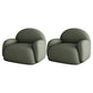 31.50" Wide Scandinavian Style Single Sofa Chair Round Arm Chair Green 2 Piece Set Clearhalo 'Accent Chairs' 'accent_chairs' 'Chairs & Seating' 'furn' 'furn_accent_chairs' 'Furniture' 'Living Room Furniture' 5650547