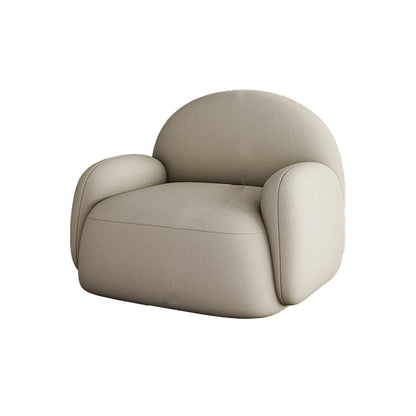 31.50" Wide Scandinavian Style Single Sofa Chair Round Arm Chair Beige-Coffee 1 Piece Clearhalo 'Accent Chairs' 'accent_chairs' 'Chairs & Seating' 'furn' 'furn_accent_chairs' 'Furniture' 'Living Room Furniture' 5650549