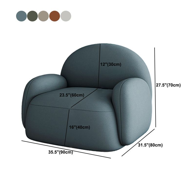 31.50" Wide Scandinavian Style Single Sofa Chair Round Arm Chair Clearhalo 'Accent Chairs' 'accent_chairs' 'Chairs & Seating' 'furn' 'furn_accent_chairs' 'Furniture' 'Living Room Furniture' 5650553