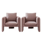 31.5" Wide Contemporary Style Single Sofa Chair Leather Arm Chair for Living Room Pink 2 Piece Set Clearhalo 'Accent Chairs' 'accent_chairs' 'Chairs & Seating' 'furn' 'furn_accent_chairs' 'Furniture' 'Living Room Furniture' 5650559