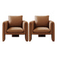 31.5" Wide Contemporary Style Single Sofa Chair Leather Arm Chair for Living Room Orange 2 Piece Set Clearhalo 'Accent Chairs' 'accent_chairs' 'Chairs & Seating' 'furn' 'furn_accent_chairs' 'Furniture' 'Living Room Furniture' 5650561