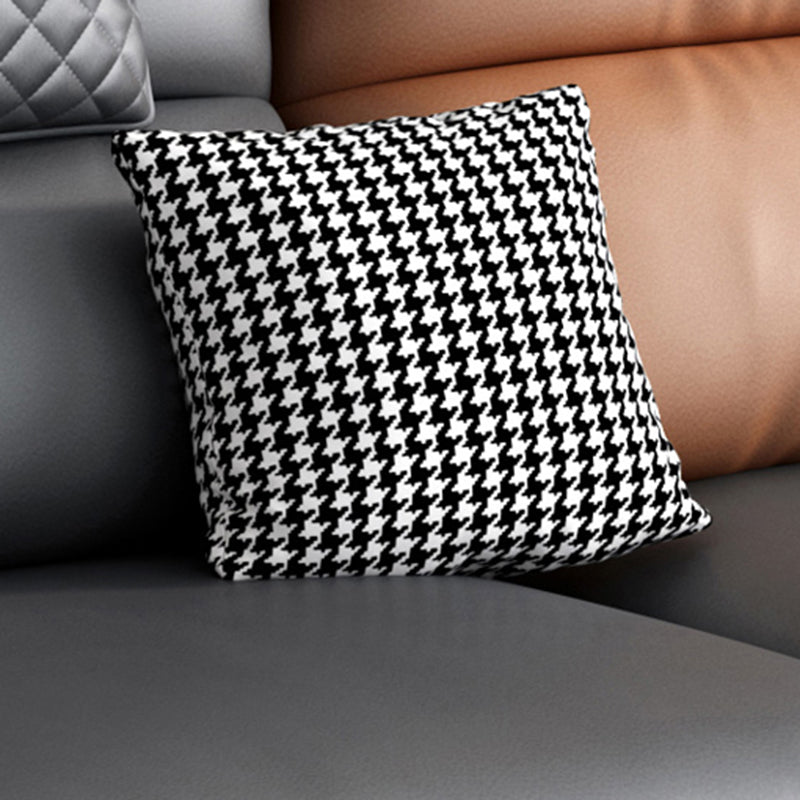 35.43 "Tall Modern Sectional Dark Gray Sectional met gekussen achterste kussens