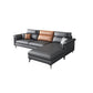 35.43 "Tall Modern Sectional Dark Gray Sectional met gekussen achterste kussens