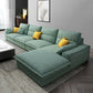 Scandinavian Stain-Resistant Faux Leather 4-Seater L-Shape Sectional Set
