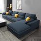 Scandinavian Stain-Resistant Faux Leather 4-Seater L-Shape Sectional Set