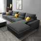 Scandinavian Stain-Resistant Faux Leather 4-Seater L-Shape Sectional Set