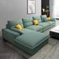 Scandinavian Stain-Resistant Faux Leather 4-Seater L-Shape Sectional Set