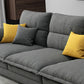Scandinavian Stain-Resistant Faux Leather 4-Seater L-Shape Sectional Set