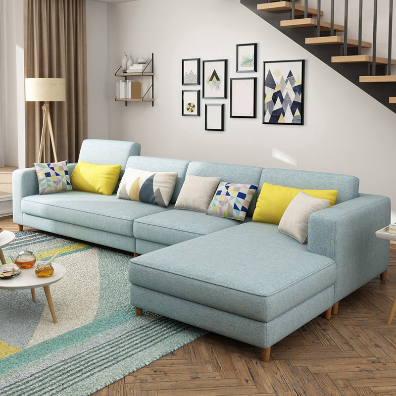 129.92 "l Linnen wasbaar Sectional Square Arm Sectional voor woonkamer