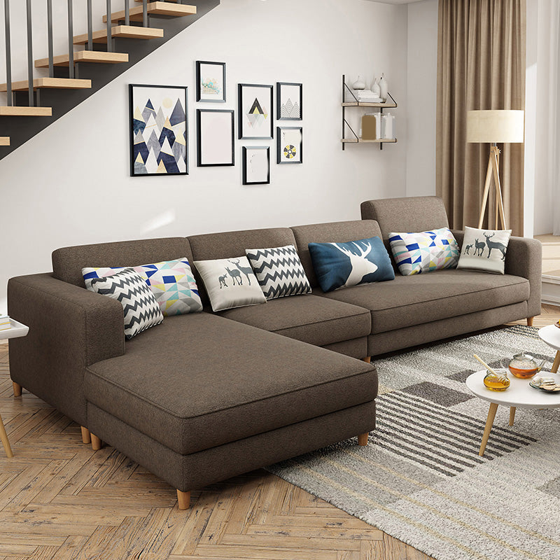 129.92 "l Linnen wasbaar Sectional Square Arm Sectional voor woonkamer