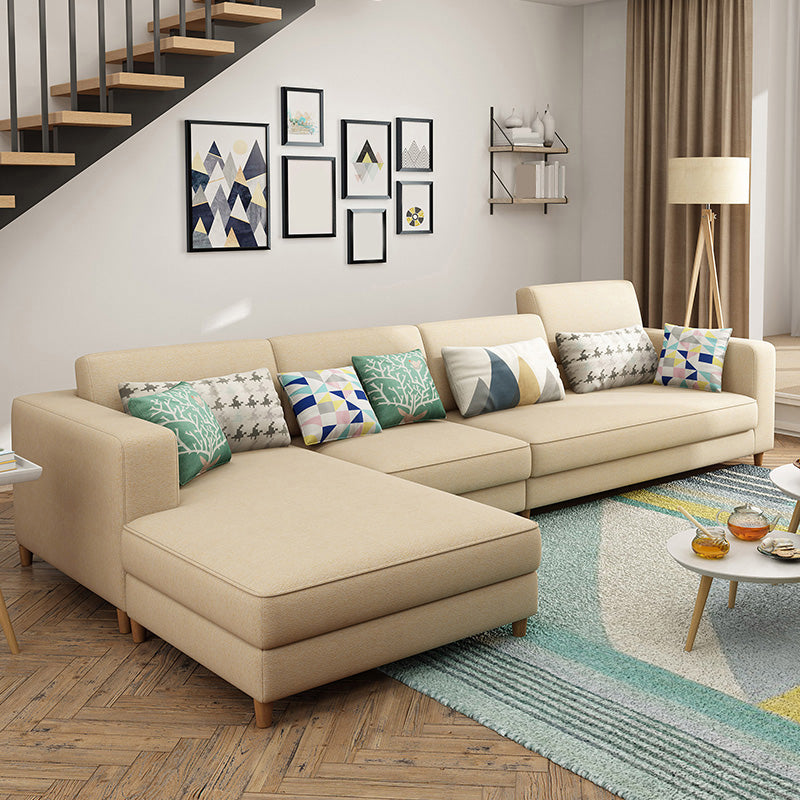 129.92 "l Linnen wasbaar Sectional Square Arm Sectional voor woonkamer