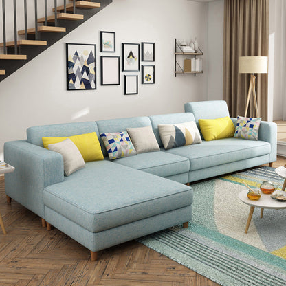 129.92 "l Linnen wasbaar Sectional Square Arm Sectional voor woonkamer