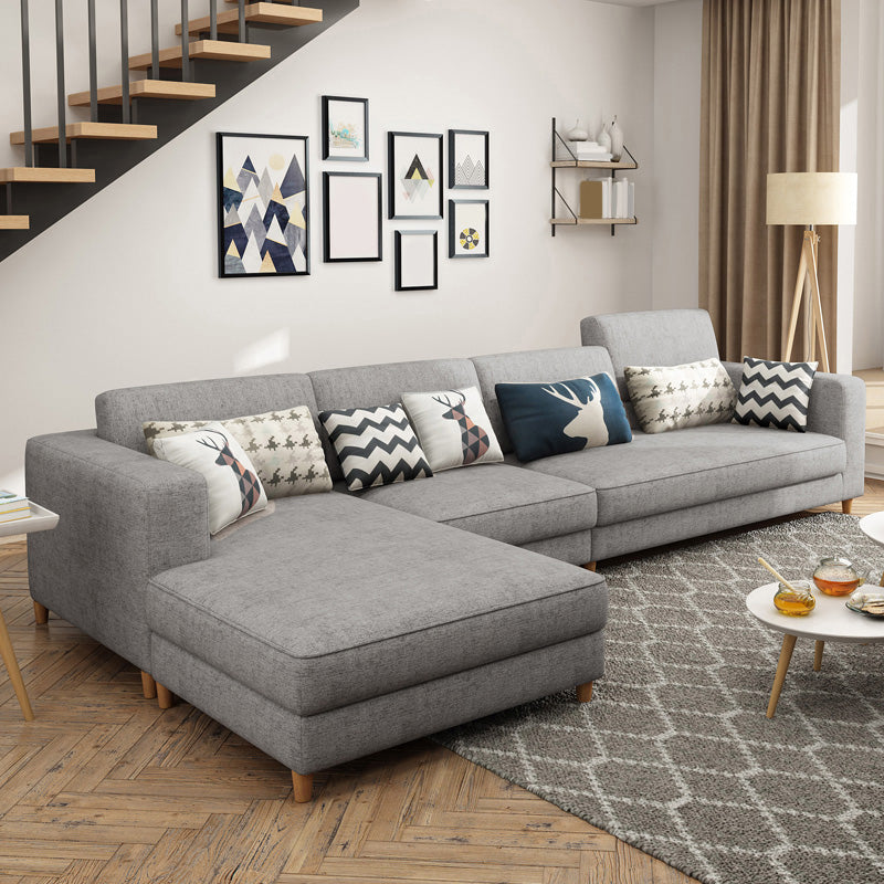 129.92 "l Linnen wasbaar Sectional Square Arm Sectional voor woonkamer