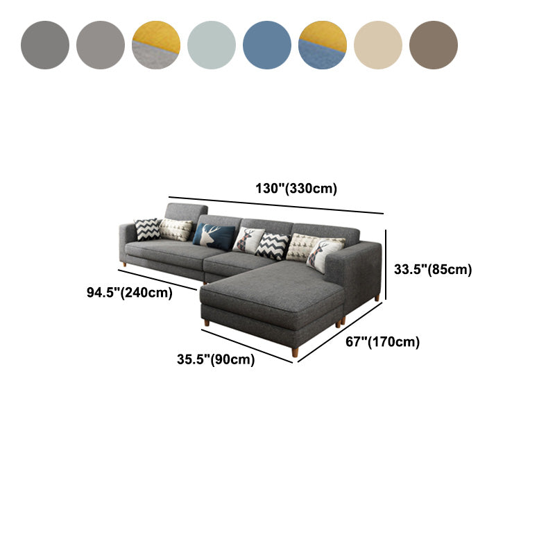 129.92 "l Linnen wasbaar Sectional Square Arm Sectional voor woonkamer