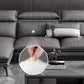 Modern Sofa & Chaise 4-seat Faux Leather Flared Arm Sectional