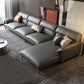 Genuine Leather Sectional Dark Gray Pillow Top Arm Sectional for Living Room Clearhalo 'furn' 'furn_sectionals' 'Furniture' 'Living Room Furniture' 'Sectionals' 5650777