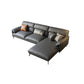 Genuine Leather Sectional Dark Gray Pillow Top Arm Sectional for Living Room 108"L x 69"W x 35"H Right Clearhalo 'furn' 'furn_sectionals' 'Furniture' 'Living Room Furniture' 'Sectionals' 5650778