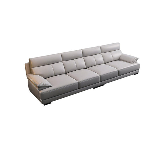 Divano scandinavo di cuscino in pelle vera cuscino di cuscino in pelle stazionaria