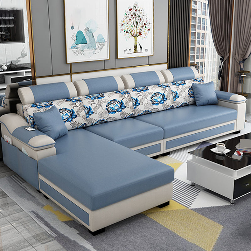 110.23 "l Moderne sectionele vlekbestendige faux lederen sectioneel