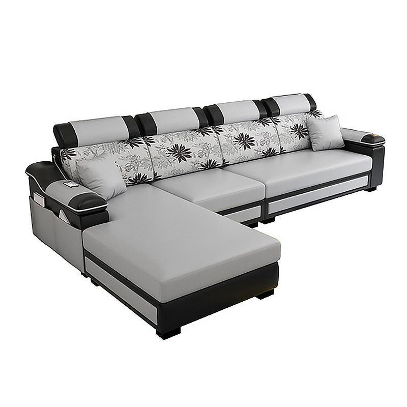 110.23 "l Moderne sectionele vlekbestendige faux lederen sectioneel