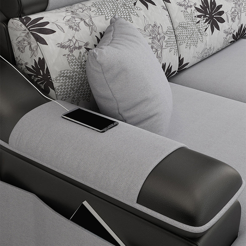 110.23 "l Moderne sectionele vlekbestendige faux lederen sectioneel