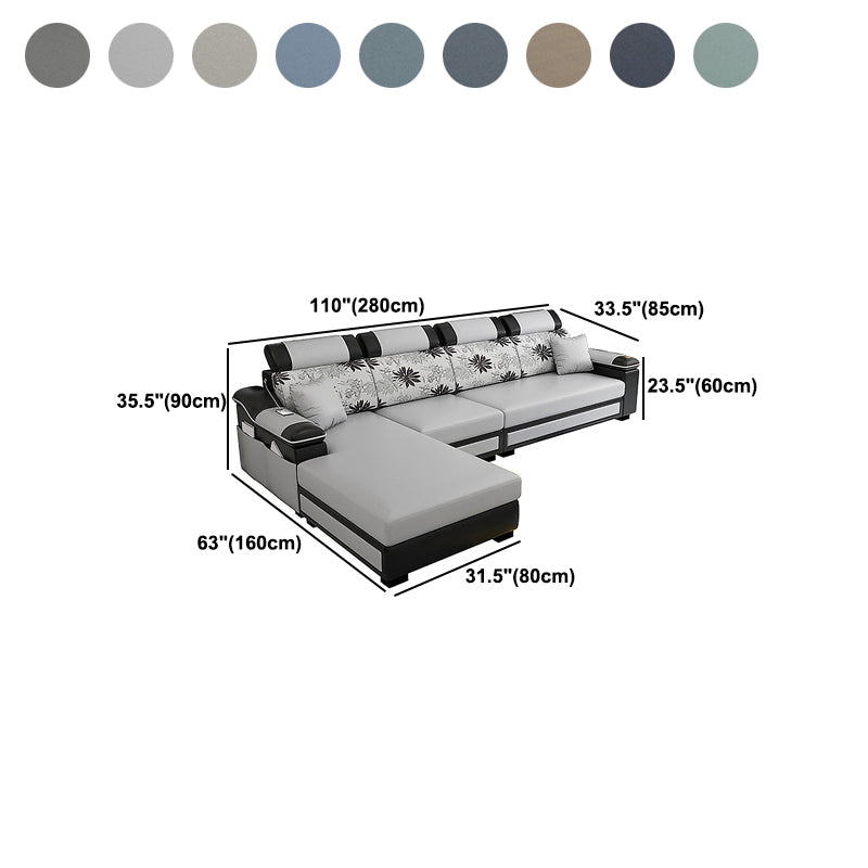 110.23 "l Moderne sectionele vlekbestendige faux lederen sectioneel