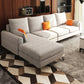 33.46" Tall Modern Linen Sectional/Sofa with Pillowed Back Cushions Clearhalo 'furn' 'furn_sectionals' 'Furniture' 'Living Room Furniture' 'Sectionals' 5650907
