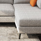 33.46" Tall Modern Linen Sectional/Sofa with Pillowed Back Cushions Clearhalo 'furn' 'furn_sectionals' 'Furniture' 'Living Room Furniture' 'Sectionals' 5650912