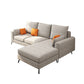 33.46" Tall Modern Linen Sectional/Sofa with Pillowed Back Cushions 87"L x 61"W x 33"H Right Latex Clearhalo 'furn' 'furn_sectionals' 'Furniture' 'Living Room Furniture' 'Sectionals' 5650916