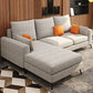 33.46" Tall Modern Linen Sectional/Sofa with Pillowed Back Cushions 87"L x 61"W x 33"H Left Sponge Clearhalo 'furn' 'furn_sectionals' 'Furniture' 'Living Room Furniture' 'Sectionals' 5650918