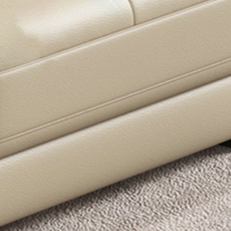 Sofá estacionario de brazo de cuero genuino resistente a las manchas contemporáneos