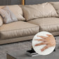 Pillowed Back Cushions Sectional Sofa, Square Arm Sectional Sofa,in Cream22" Clearhalo 'furn' 'furn_sectionals' 'Furniture' 'Living Room Furniture' 'Sectionals' 5650975