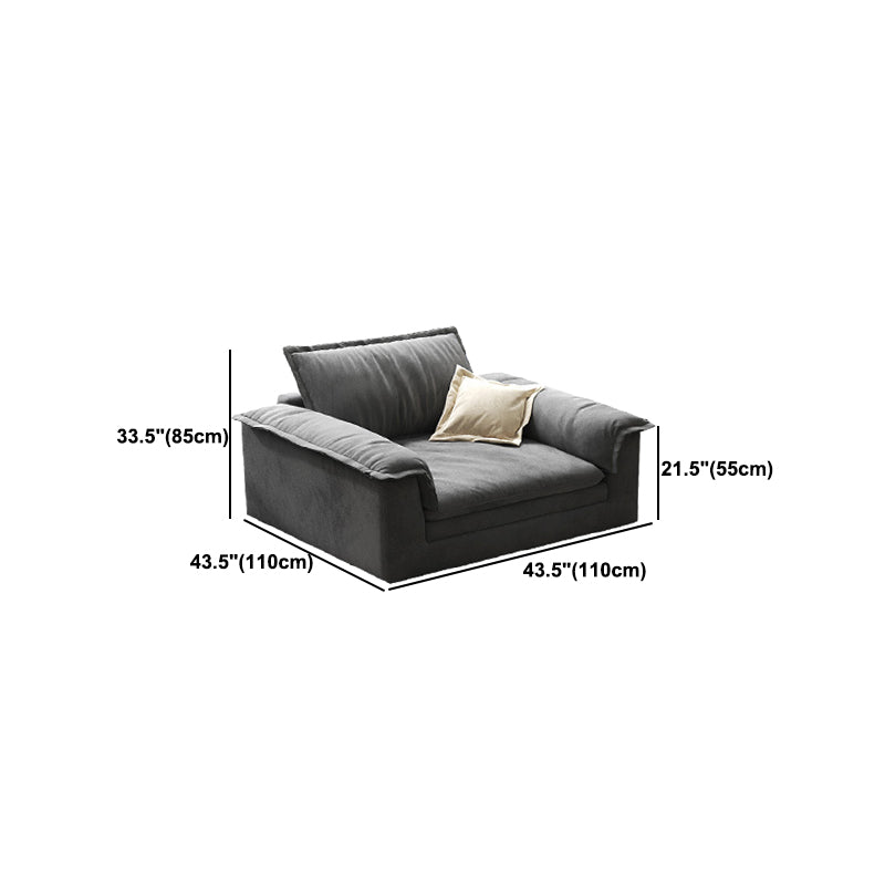 Modern Cushion Back Grey Sectionals 33'"  Pillow Top Arm Sectionals