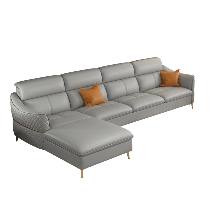36.22 "Sectional/sofá de cuero genuino moderno alto con cojín