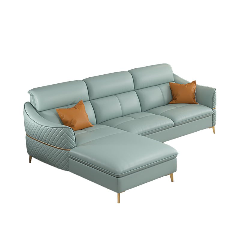 36.22 "Sectional/sofá de cuero genuino moderno alto con cojín