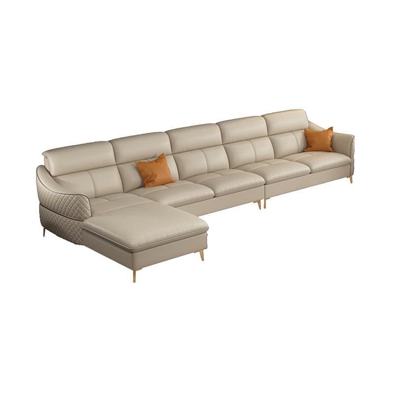 36.22 "Sectional/sofá de cuero genuino moderno alto con cojín