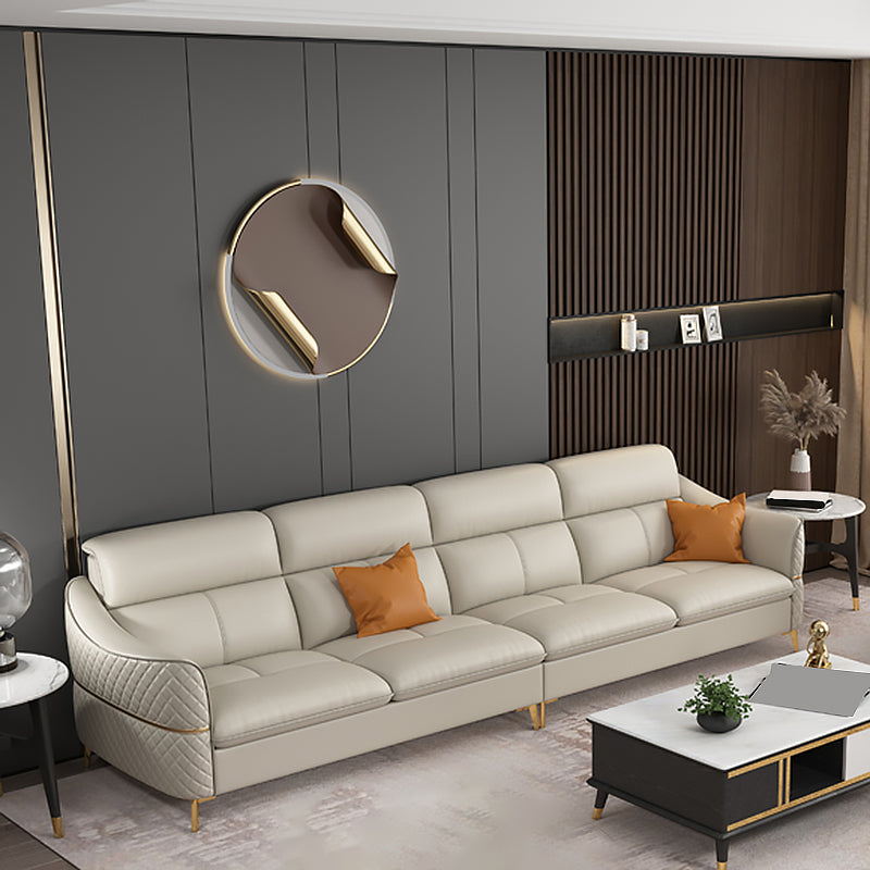 36.22 "Sectional/sofá de cuero genuino moderno alto con cojín