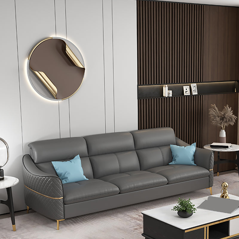 36.22 "Sectional/sofá de cuero genuino moderno alto con cojín